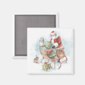 サンタクロースといそのある森の動物 マグネット (正面/裏面)