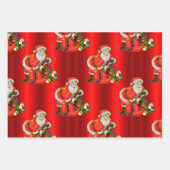 サンタクロースとおもちゃクリスマス ラッピングペーパーシート (正面3)