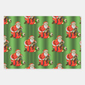 サンタクロースとおもちゃクリスマス ラッピングペーパーシート (正面2)