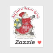 サンタクロースとおもちゃバッグクリスマス シール (シート)