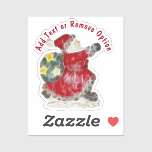 サンタクロースとおもちゃバッグクリスマス シール (シート)