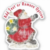 サンタクロースとおもちゃバッグクリスマス シール (正面)