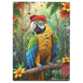 サンタクロースとしてのクリスマスパロットー–76349 クリップボード (裏面)