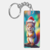 サンタクロースとしてのクリスマスリス–56765 キーホルダー (正面左)