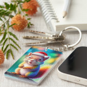 サンタクロースとしてのクリスマスリス–56765 キーホルダー (正面右)