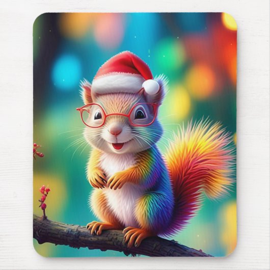サンタクロースとしてのクリスマスリス–56765 マウスパッド (正面)