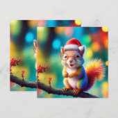 サンタクロースとしてのクリスマスリス–56765 招待状 (正面/裏面)