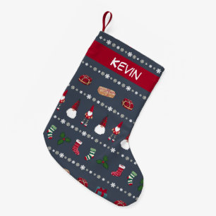 サンタクロースとそのプレゼント スモールクリスマスストッキング