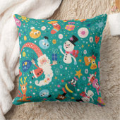 サンタクロースとその友メリー達 クッション (ブランケット)