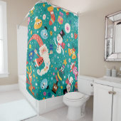 サンタクロースとその友メリー達 シャワーカーテン (インサイチュ)