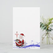 サンタクロースとそりのクリスマス 便箋 (スタンド正面)