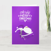 サンタクロースとても楽しいクリスマス |紫 シーズンカード (正面)