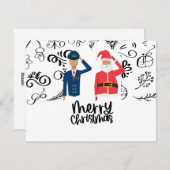 サンタクロースとのパイロット シーズンカード (正面/裏面)