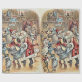 サンタクロースとのマザー・グースの踊り ラッピングペーパー (フラット)