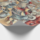 サンタクロースとのマザー・グースの踊り ラッピングペーパー (角)