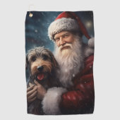 サンタクロースとアイレデールフェスティバルクリスマス ゴルフタオル (正面)