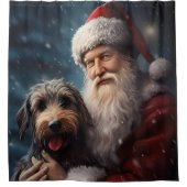 サンタクロースとアイレデールフェスティバルクリスマス シャワーカーテン (正面)