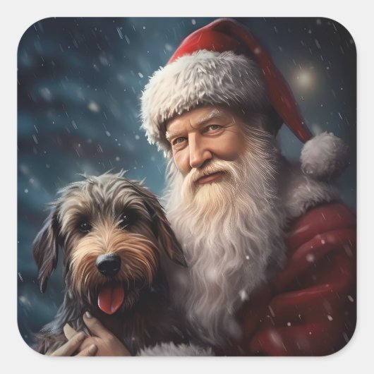 サンタクロースとアイレデールフェスティバルクリスマス スクエアシール (正面)