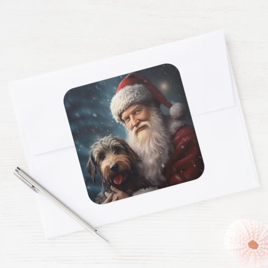 サンタクロースとアイレデールフェスティバルクリスマス スクエアシール (封筒)