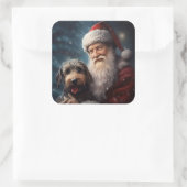 サンタクロースとアイレデールフェスティバルクリスマス スクエアシール (バッグ)