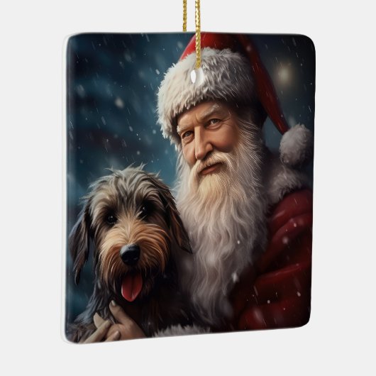 サンタクロースとアイレデールフェスティバルクリスマス セラミックオーナメント (右)