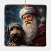 サンタクロースとアイレデールフェスティバルクリスマス セラミックオーナメント (裏面)