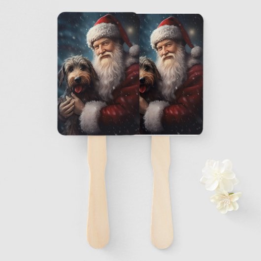 サンタクロースとアイレデールフェスティバルクリスマス ハンドファン (正面&裏面)