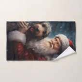 サンタクロースとアイレデールフェスティバルクリスマス バスタオルセット (ハンドタオル)