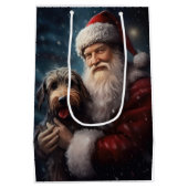 サンタクロースとアイレデールフェスティバルクリスマス ミディアムペーパーバッグ (裏面)