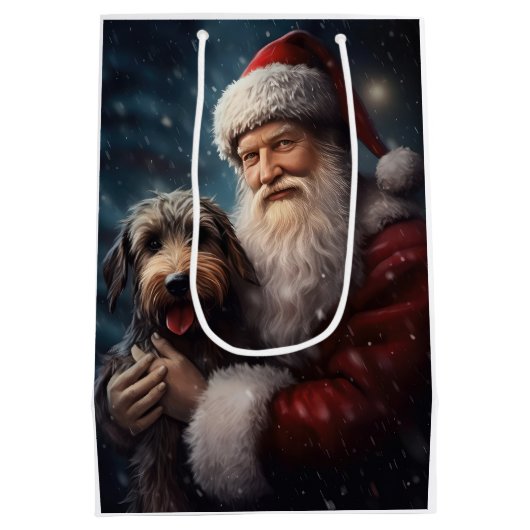 サンタクロースとアイレデールフェスティバルクリスマス ミディアムペーパーバッグ (裏面)