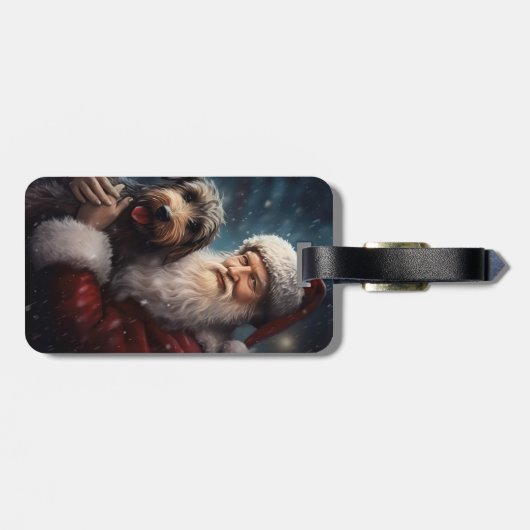 サンタクロースとアイレデールフェスティバルクリスマス ラゲッジタグ (裏面横)