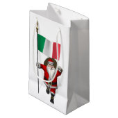 サンタクロースとイタリアの看板 スモールペーパーバッグ (正面アングル)