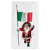 サンタクロースとイタリアの看板 スモールペーパーバッグ (正面)