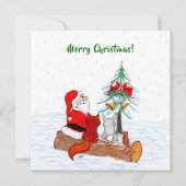 サンタクロースとウサギキツネとリス (正面)