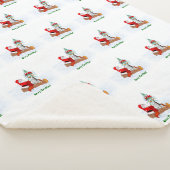 サンタクロースとウサギキツネとリス シェルパブランケット (3/4)