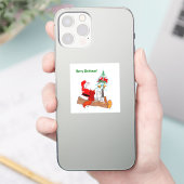 サンタクロースとウサギキツネとリス シール (スマートフォン)