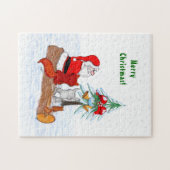 サンタクロースとウサギキツネとリス ジグソーパズル (横)