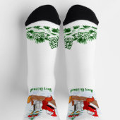 サンタクロースとウサギキツネとリス ソックス (上部)