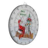 サンタクロースとウサギキツネとリス ダーツボード (正面左)