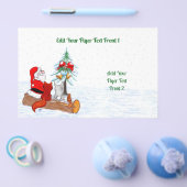 サンタクロースとウサギキツネとリス チラシ (シングル)