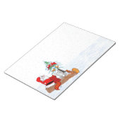 サンタクロースとウサギキツネとリス ノートパッド (アングル)