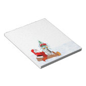 サンタクロースとウサギキツネとリス ノートパッド (アングル)