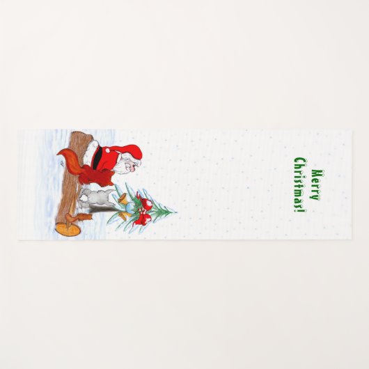 サンタクロースとウサギキツネとリス ヨガマット (正面(横))