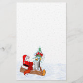 サンタクロースとウサギキツネとリス 便箋 (正面)