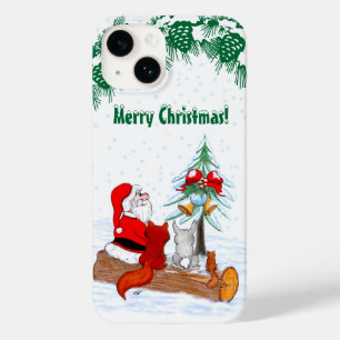 サンタクロースとウサギキツネとリス Case-Mate iPhone 14ケース