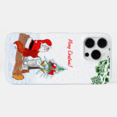 サンタクロースとウサギキツネとリス iPhoneケース (裏面横)