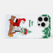 サンタクロースとウサギキツネとリス iPhoneケース (裏面横)