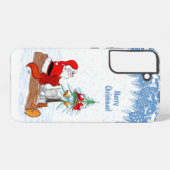 サンタクロースとウサギキツネとリス SAMSUNG GALAXYケース (裏面横)