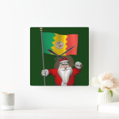 サンタクロースとエンサイン・オブ・ロサンゼルス スクエア壁時計 (ホーム)