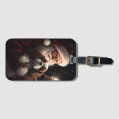 サンタクロースとキャバリエールキングフェスティバルクリスマス ラゲッジタグ (正面横)